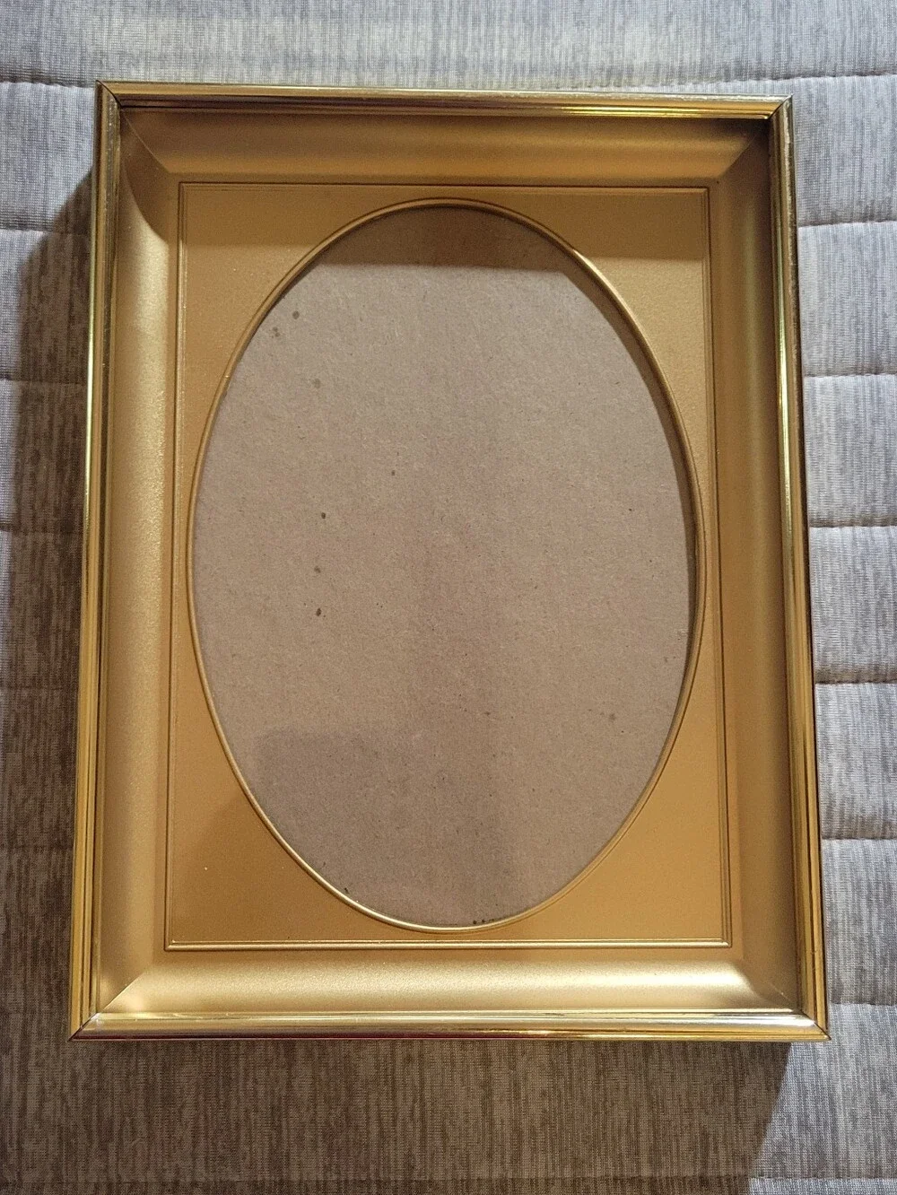 Set of two Vintage Mid Century Modern gold-toned metal shadow box picture Frames
